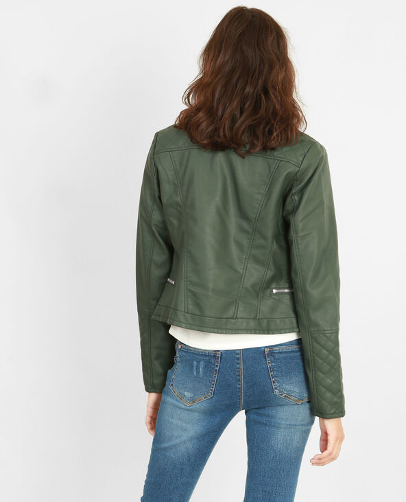 Veste simili sales cuir vert