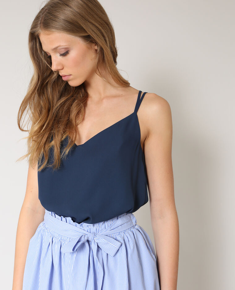 Top à fines bretelles bleu marine - Pimkie