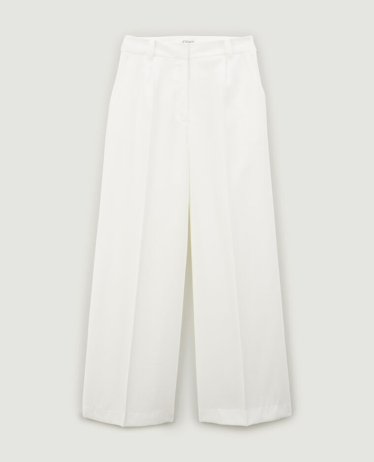 Pantalon large taille haute SMALL blanc - Pimkie