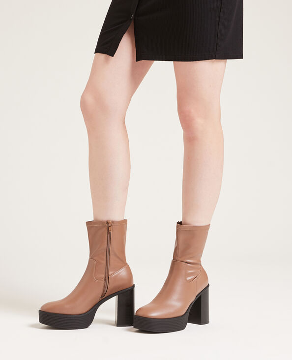 Boots plateformes talons hauts marron - Pimkie
