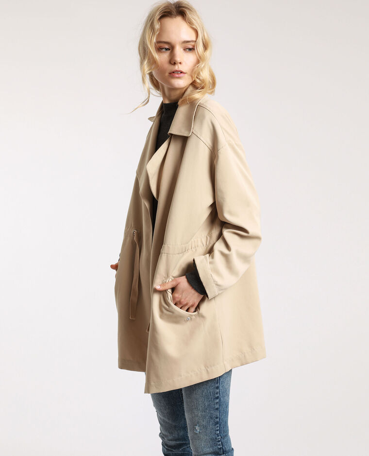 Trench fluide beige ficelle - Pimkie