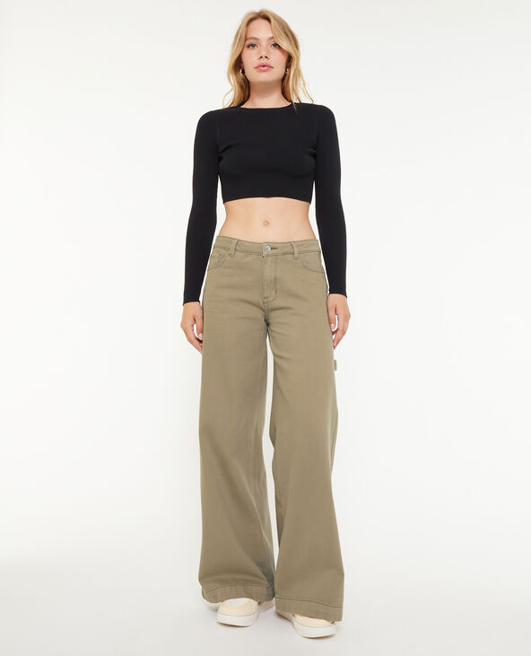 Jean large loose vert kaki - Pimkie