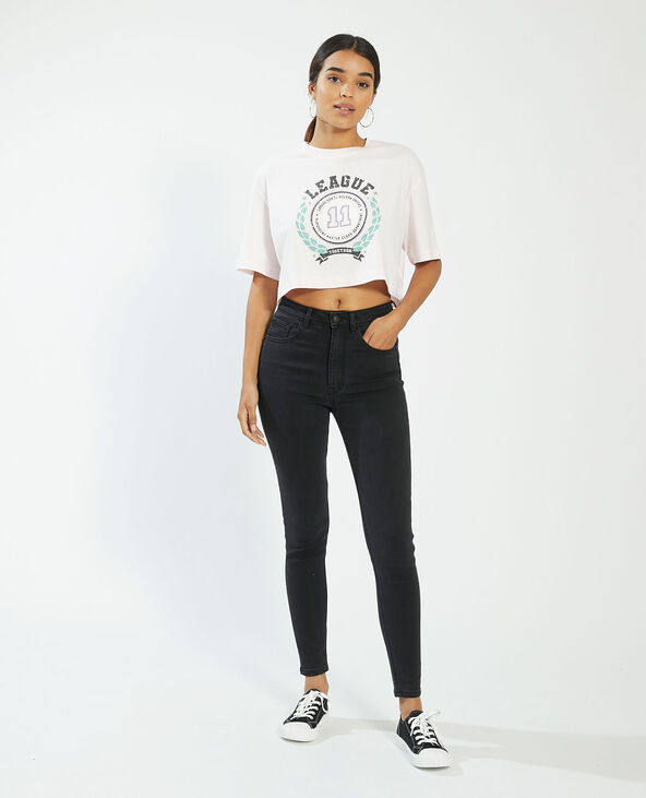 T-shirt cropped rose clair - Pimkie