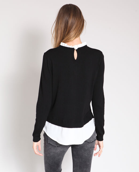 Chemise blanche shop pull noir