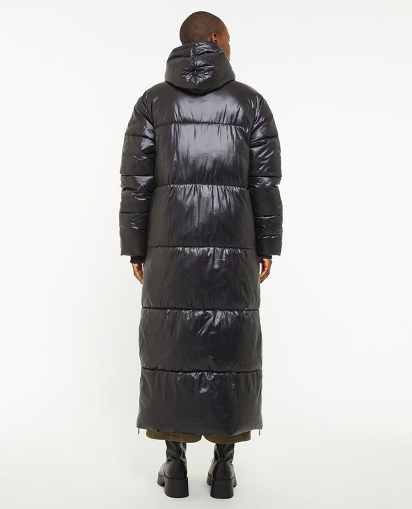 Doudoune extra-longue avec capuche noir - Pimkie