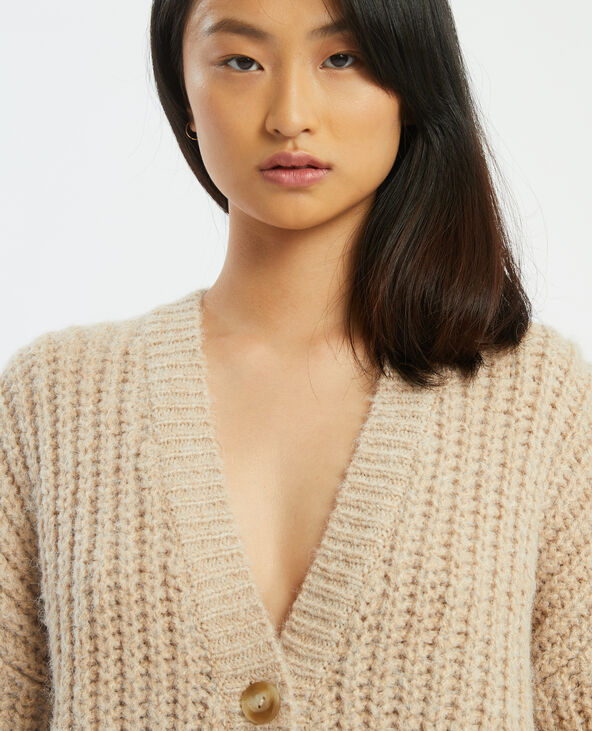 Gilet en maille beige discount