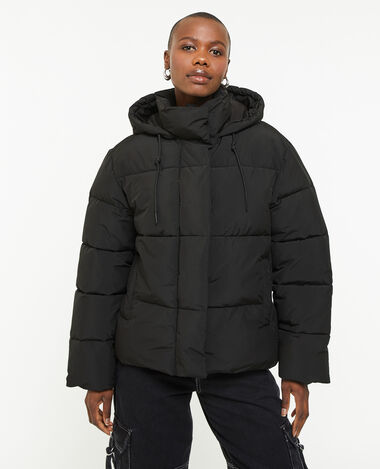Doudoune chaude avec capuche noir - Pimkie