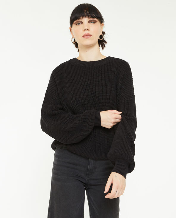 Pull col rond noir - Pimkie