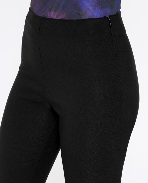 Pantalon flare en tissu stretch noir - Pimkie