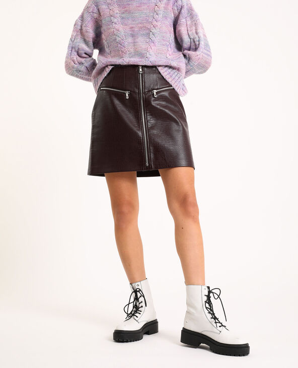 Jupe cuir zippée devant online