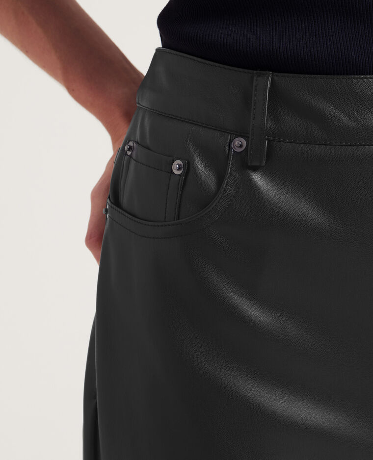 Pantalon droit en simili cuir SMALL noir - Pimkie