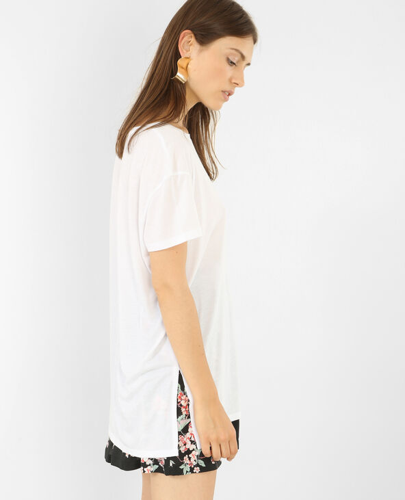 T-shirt oversize manches courtes blanc - Pimkie