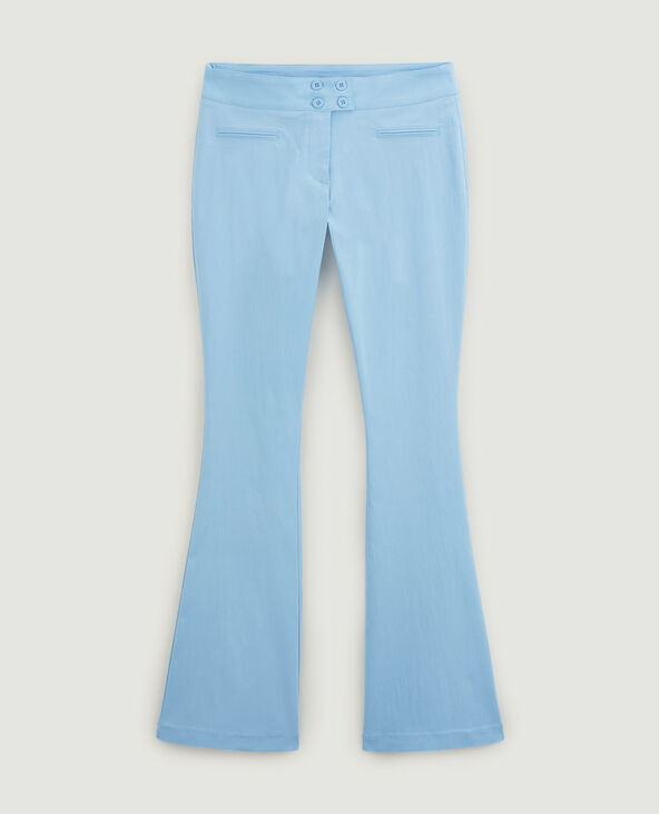 Pantalon taille basse et bas évasés bleu - Pimkie
