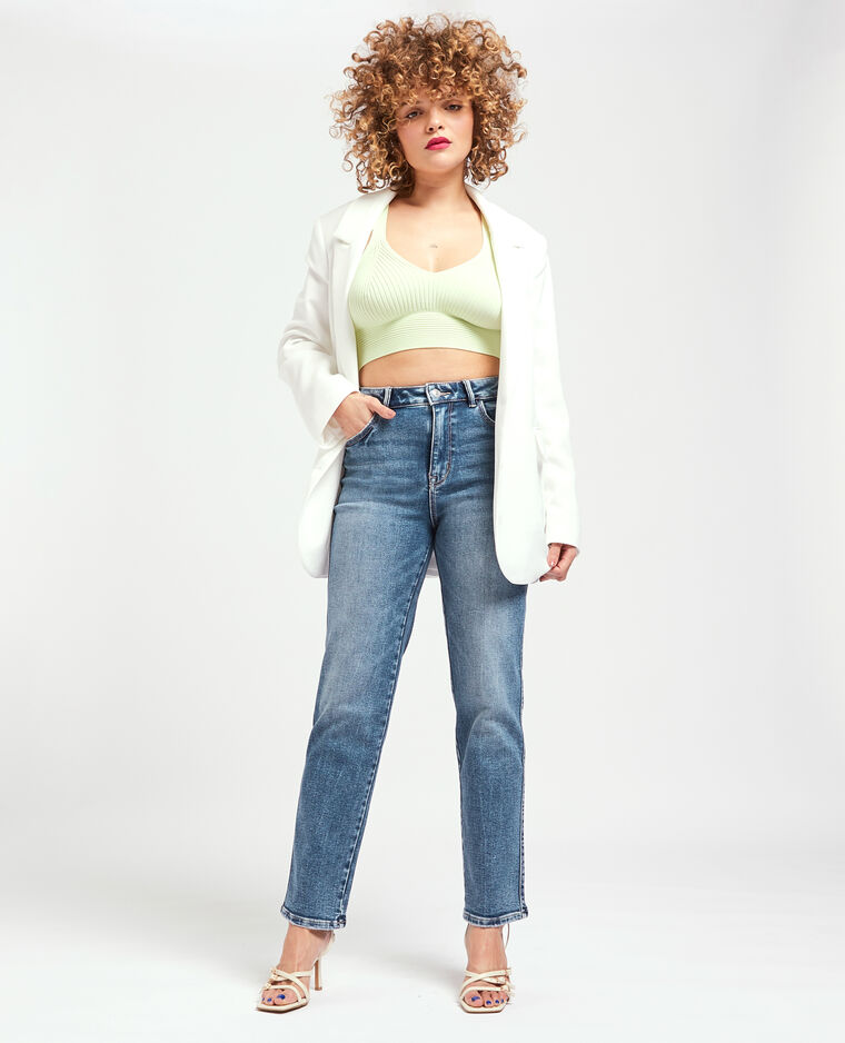 Jean droit stretch bleu denim - Pimkie