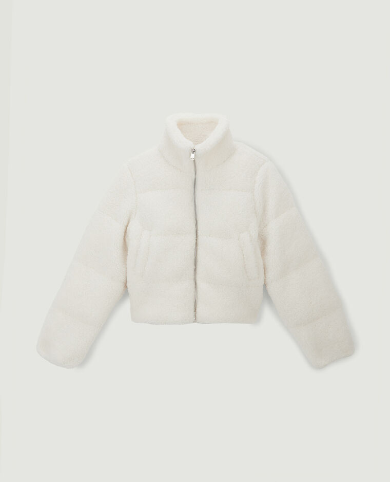 Blouson doudoune en sherpa blanc - Pimkie
