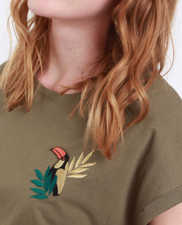 T-shirt toucan taupe - Pimkie