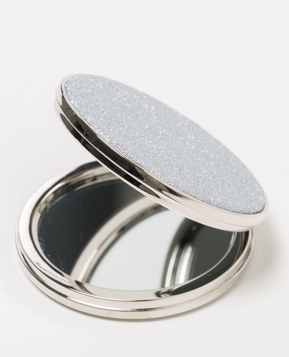 Miroir de poche pailleté argenté - Pimkie