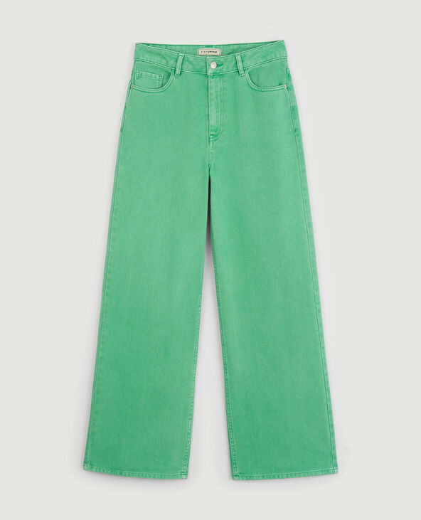 Jean wide leg couleur vert - Pimkie