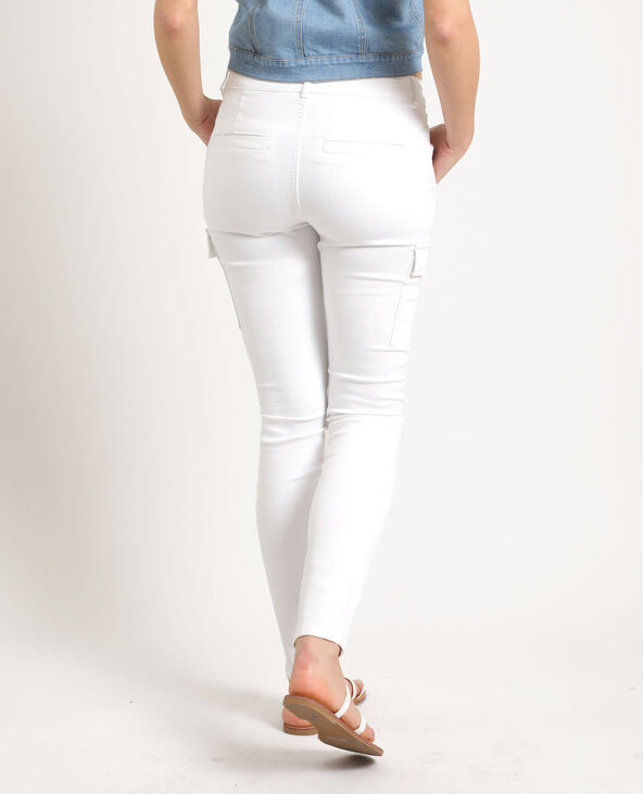 Pantalon skinny à poches blanc - Pimkie