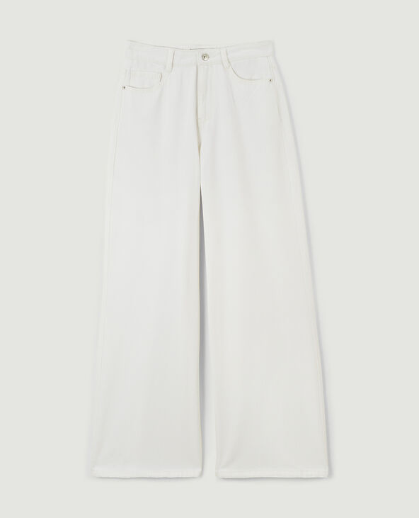 Jean wide taille haute blanc - Pimkie
