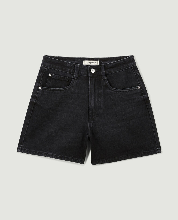 Short en jean taille haute noir - Pimkie
