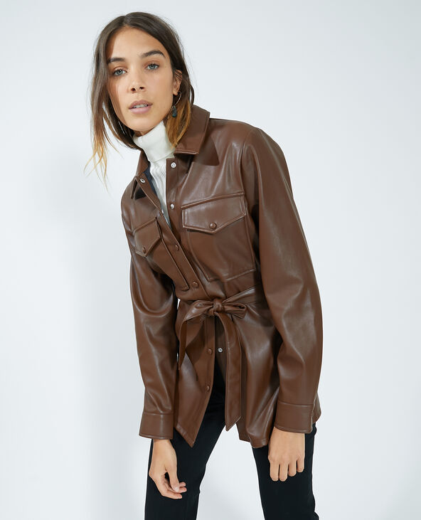 Veste simili online cuir stradivarius