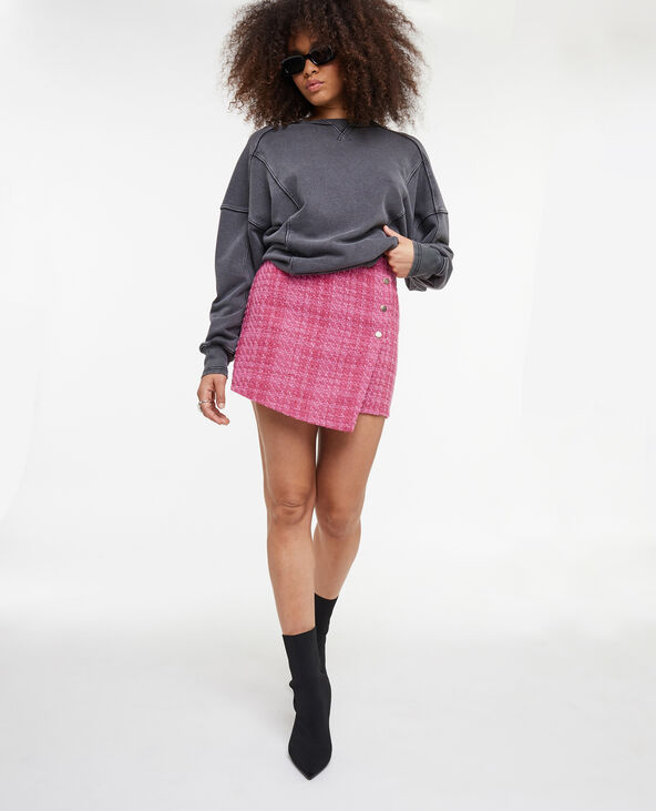 Jupe short asym trique en tweed Pimkie