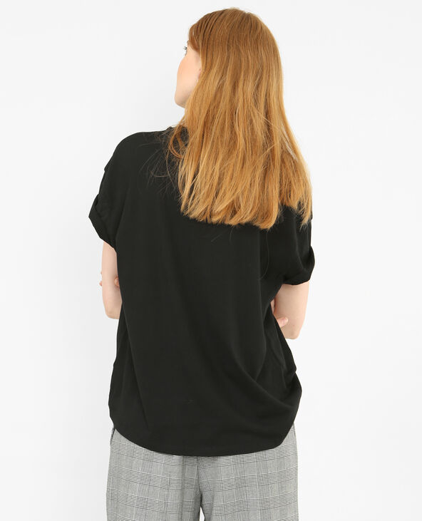 T-shirt à manches courtes noir - Pimkie