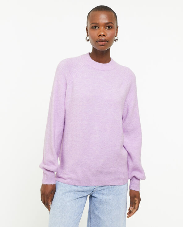 Pull col rond avec laine lilas - Pimkie