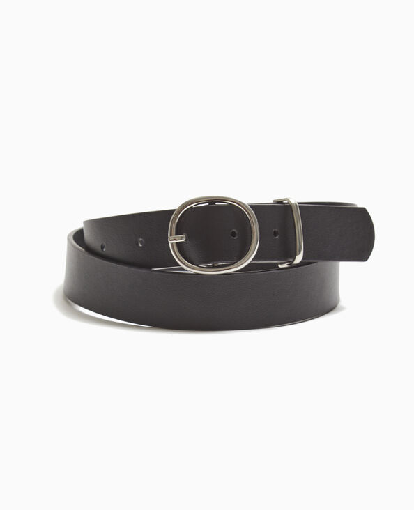 Ceinture boucle ovale noir - Pimkie