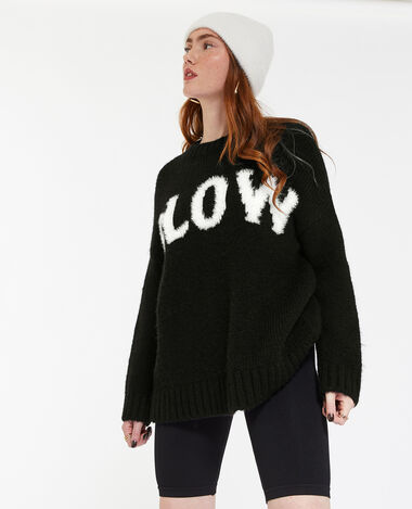Pull oversize en grosse maille noir - Pimkie