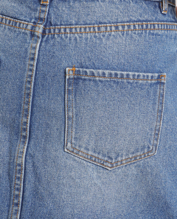Jupe en jean bleu foncé - Pimkie