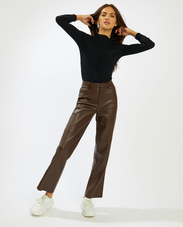 Pantalon droit simili cuir Pimkie