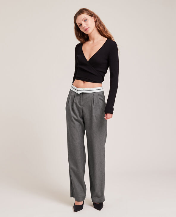Pantalon cheap droit gris