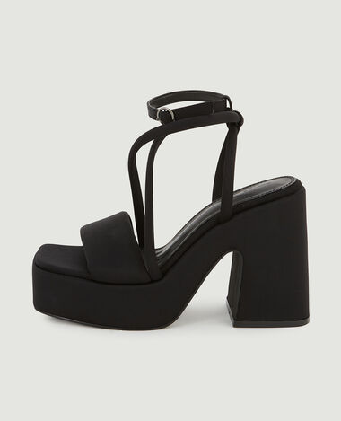 Sandales plateformes avec bride cheville noir - Pimkie