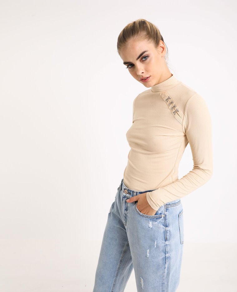 Sous Pull Col Montant Beige 408170e23a0e Pimkie