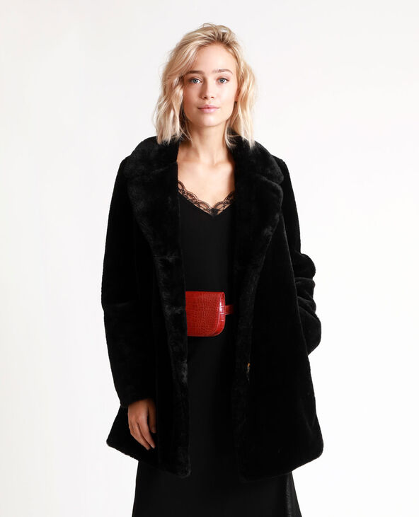 Manteau poil noir deals