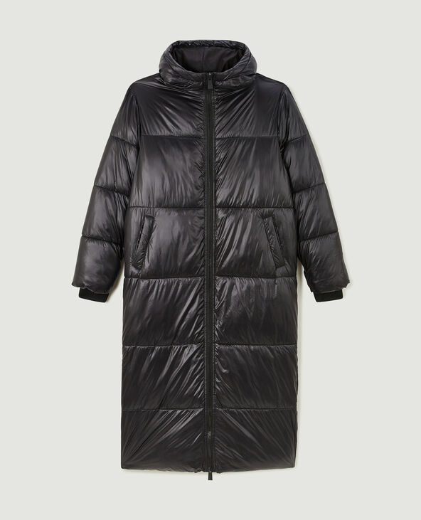 Doudoune extra-longue avec capuche noir - Pimkie
