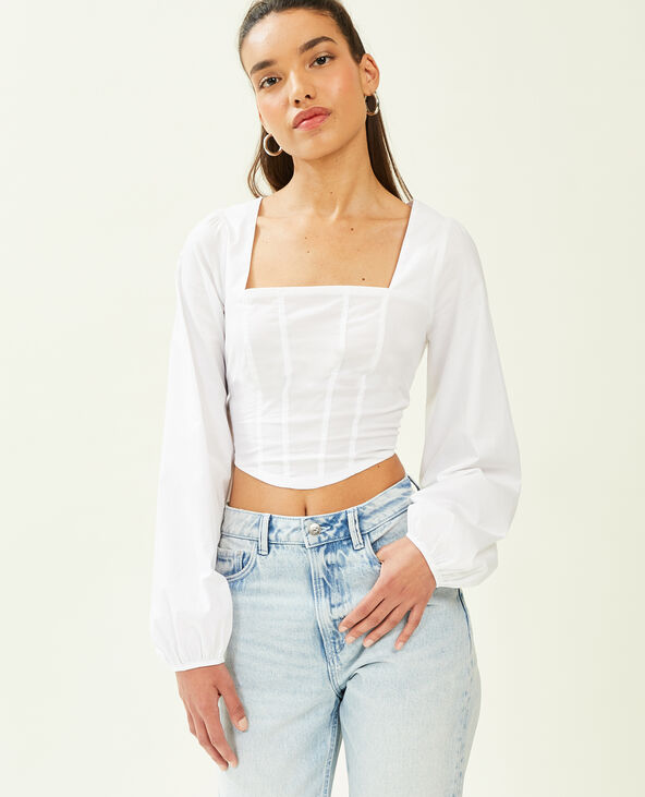 Top style corset manches longues Pimkie