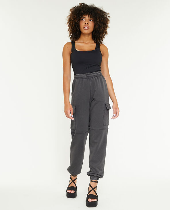 Pantalon de jogging cargo gris foncé - Pimkie