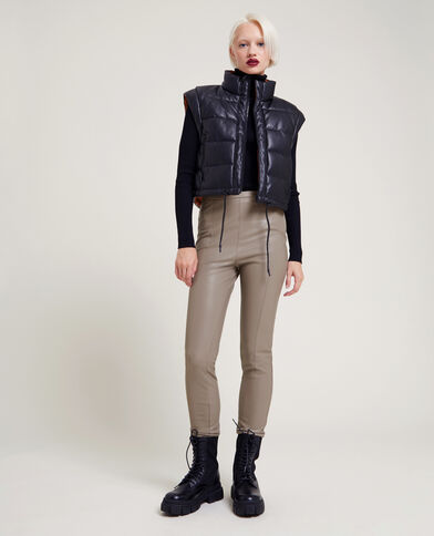 Legging simili cuir brun - Pimkie
