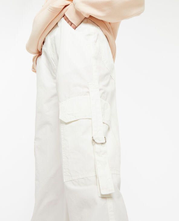 Pantalon cargo en toile légère blanc - Pimkie