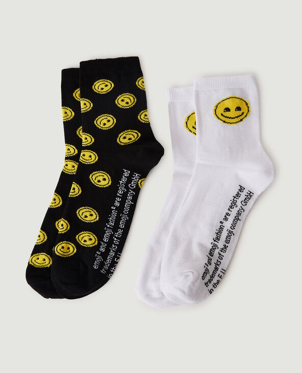 Lot de 2 paires de chaussettes Smiley jaune - Pimkie