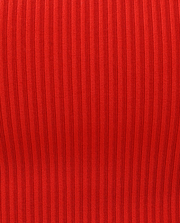 Top cropped côtelé rouge - Pimkie