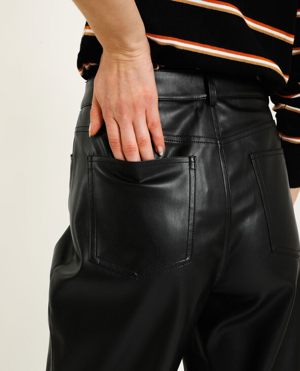 Pantalon simili cuir noir - Pimkie