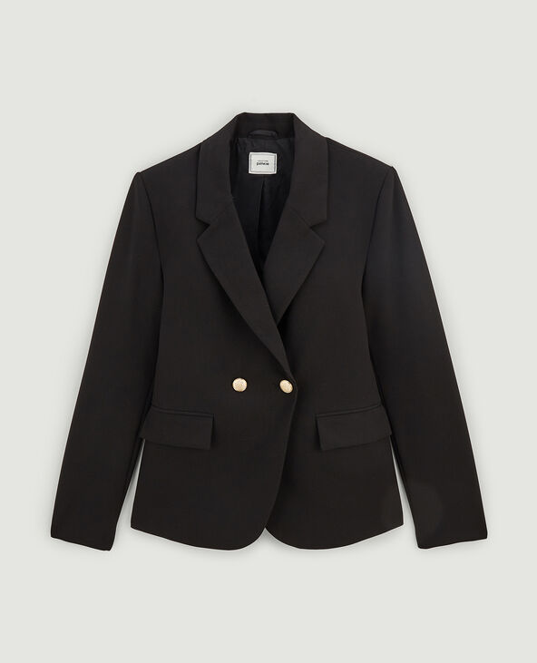 Veste noire boutons dorés discount