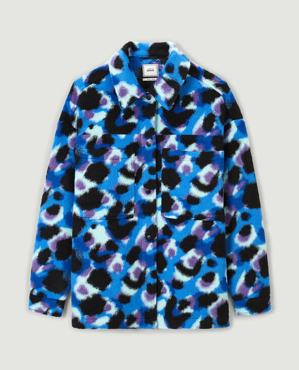 Surchemise oversize laineuse bleu - Pimkie