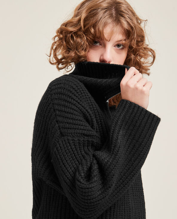 Pull grosse maille noir store