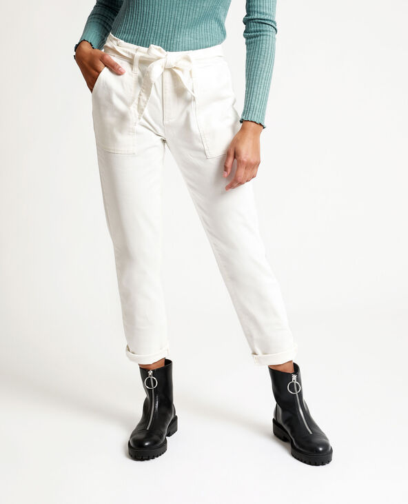 Pantalon droit high waist blanc - Pimkie