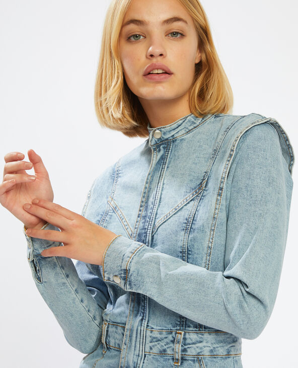 Robe en jean bleu clair - Pimkie